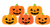 ハロウィンカボチャたち　透過png