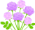 紫のバラの花