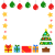 クリスマスツリーとプレゼントフレーム　透過png