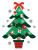 シックなカラーのクリスマスツリー　透過PNG