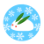 雪の結晶雪ウサギ　透過png