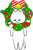 にゃんこさん、クリスマスリースの鬣【PNG】