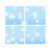 雪の結晶の冬の窓　透過png