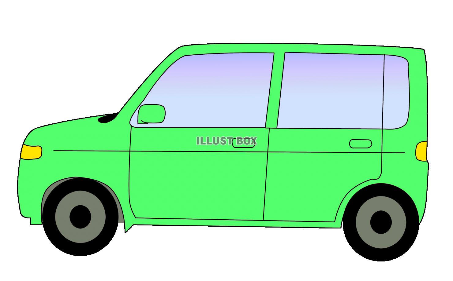 無料イラスト 緑の車