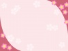 桜の花模様のコーナーフレーム飾り枠素材
