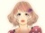 ボブヘアの女の子のイラスト（口がうー！）