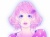 ボブヘアの女の子のイラスト（口がうー！）ゆめかわいい加工