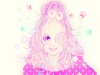 てっぺんお団子ヘアの女の子（ゆめかわいい加工）