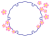 桜の花模様と雪輪のフレーム和風柄の飾り枠。透過PNG