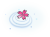 水たまりに落ちた桜【PNG】