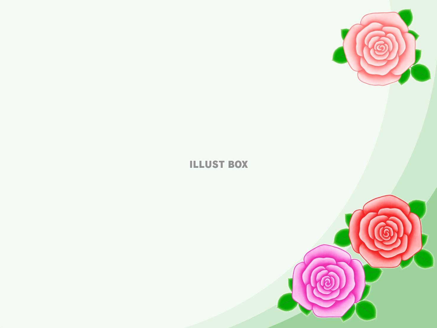 無料イラスト 薔薇の花のフレーム花模様の飾り枠イラスト