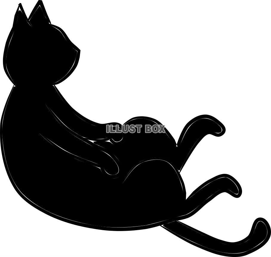 シルエット 素材 黒猫 イラスト無料