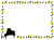 ピアノと音符と薔薇の花のフレーム（横型、黄色、父の日）
