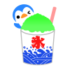 無料イラスト カキ氷かき氷かきごおり氷菓アイストロー紙コップトロピカルブル