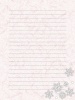 和紙の便箋横書き、雪の結晶のイラスト背景