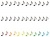 シンプルな音符ラインセット　※エレガント