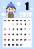 2019年カレンダーセット　季節と女の子