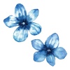 【水彩】青い花のイラスト