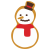 クリスマスクッキー 　雪だるま