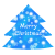 青いクリスマスツリー　透過png