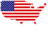 アメリカの地図　国旗