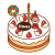 丸いクリスマスケーキ　透過png