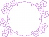 桜の花模様フレーム、シンプルな飾り枠素材