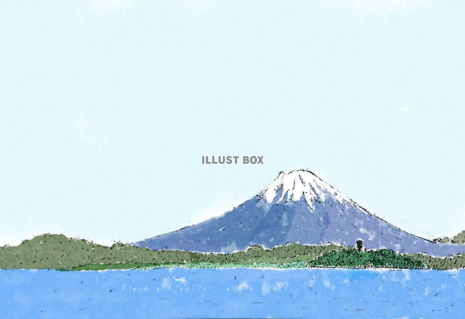 無料イラスト 富士と江の島