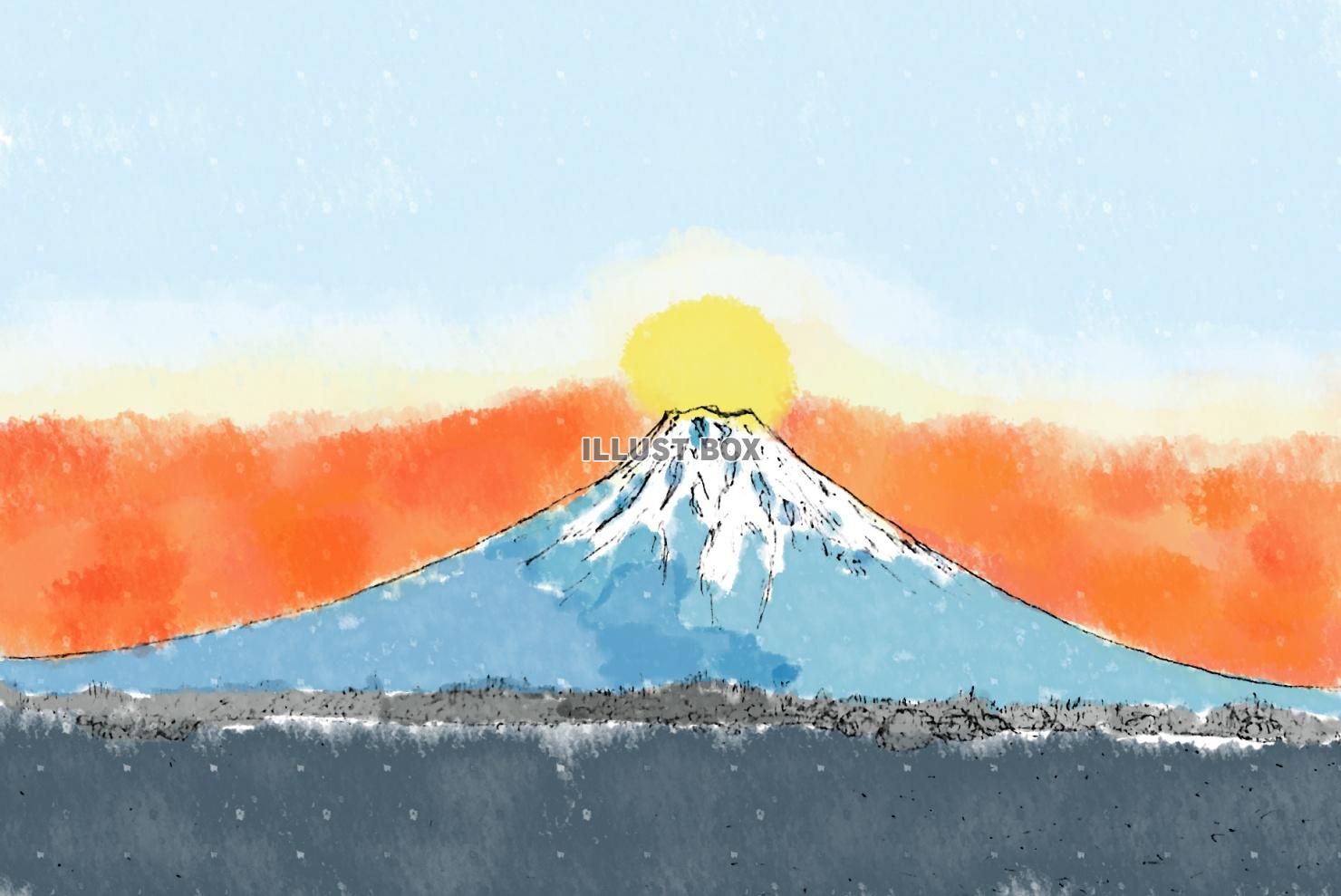 無料ダウンロード 富士山 イラスト リアル