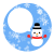 雪だるまの吹き出しイラスト　透過png