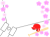 バッターボックスと桜のフレーム５（野球・入団・卒団）