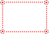 サッカーボールのフレーム４赤（枠・ステッチ）