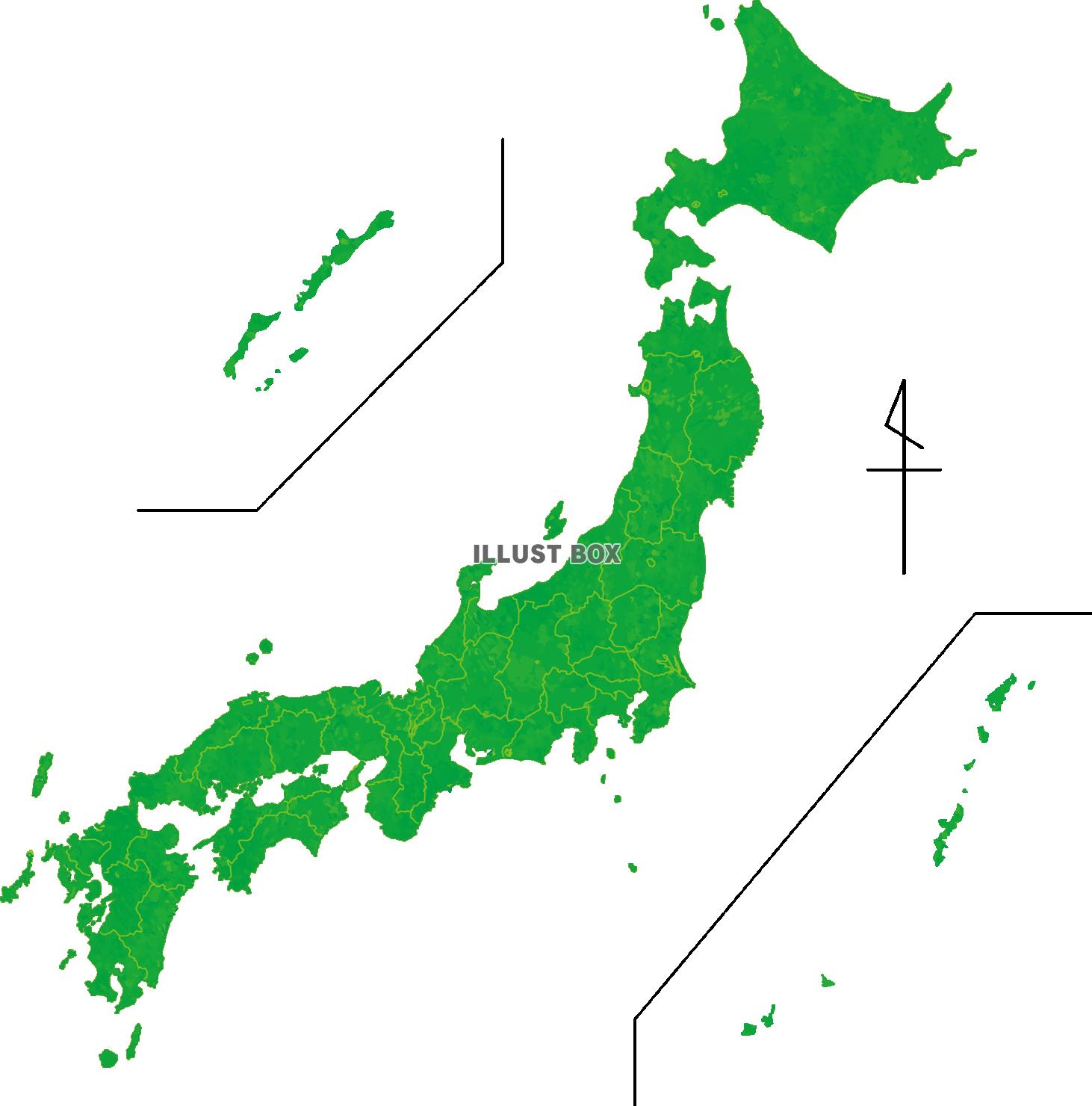 無料イラスト 地図全国版日本地図 日本 日本地図 イラスト シンプル シル
