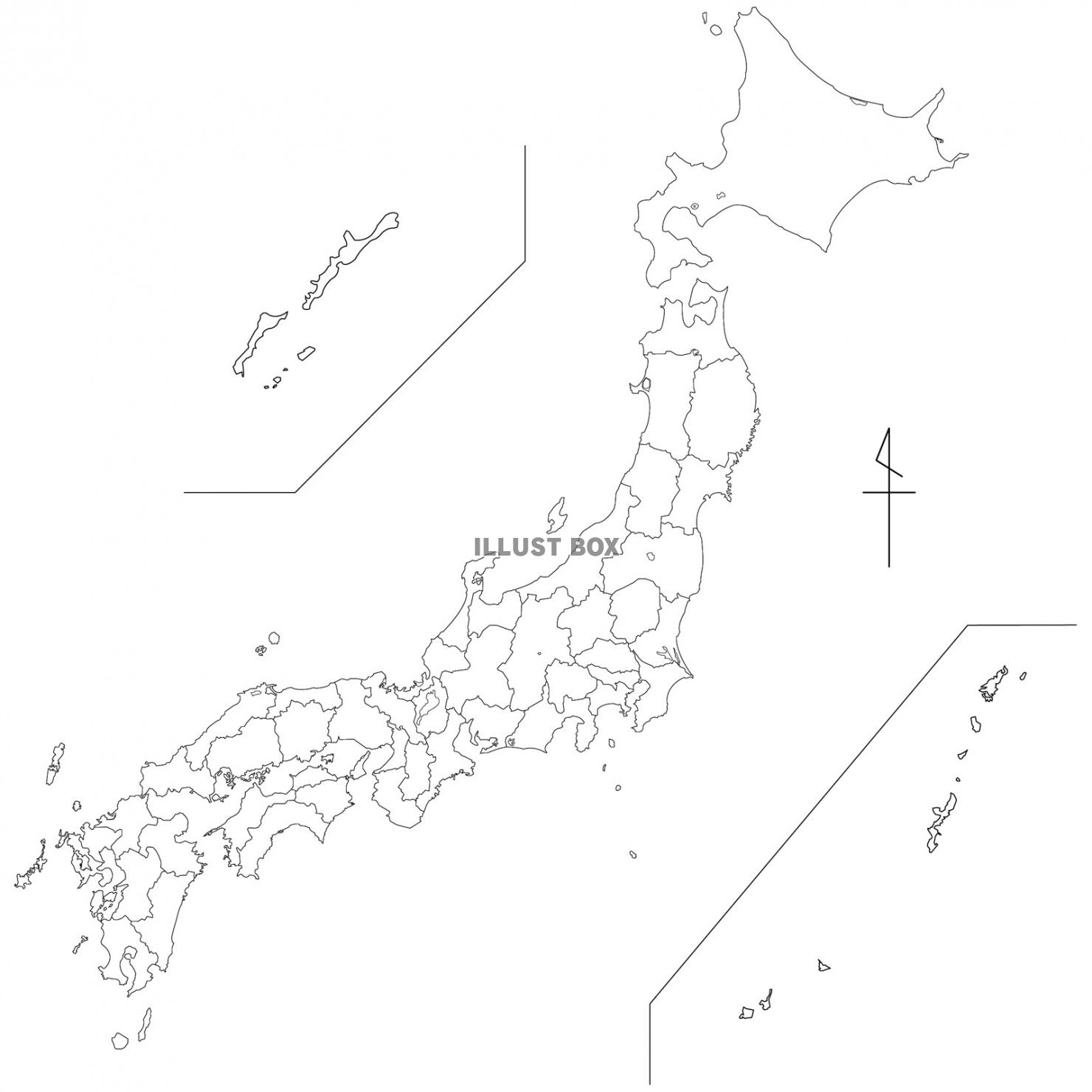 日本地図 イラスト無料