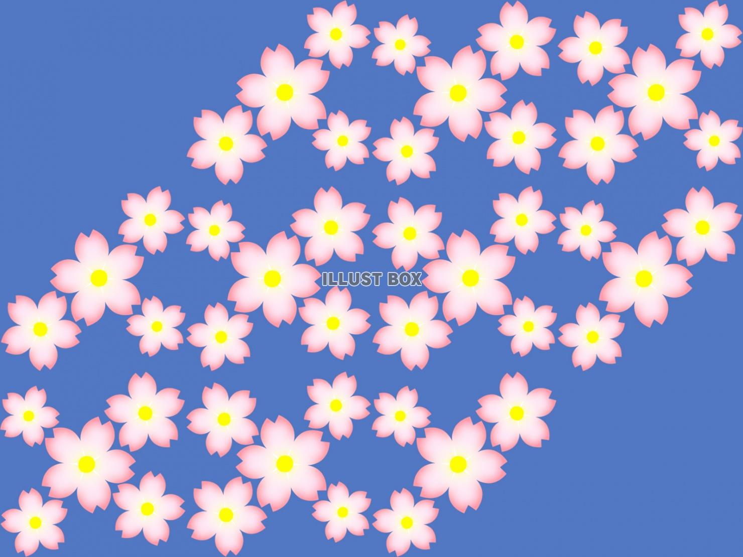 無料イラスト 桜の花の壁紙シンプル花柄背景素材イラスト