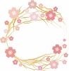 桜,梅おしゃれフレーム枠飾り,花枠,和風和柄,かわいい,背景,ひな祭り,シンプル