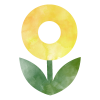 黄色いお花のイラスト