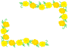 つるばらのフレーム１（春・秋のお花）黄色・オレンジ