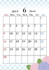2019年　季節の花カレンダー6月