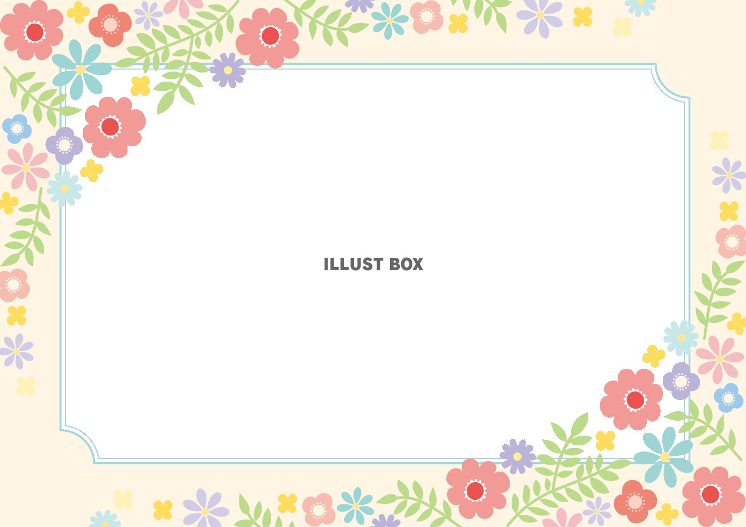 かわいい！花のフレーム・飾り枠イラスト素材が無料！イラストボックス