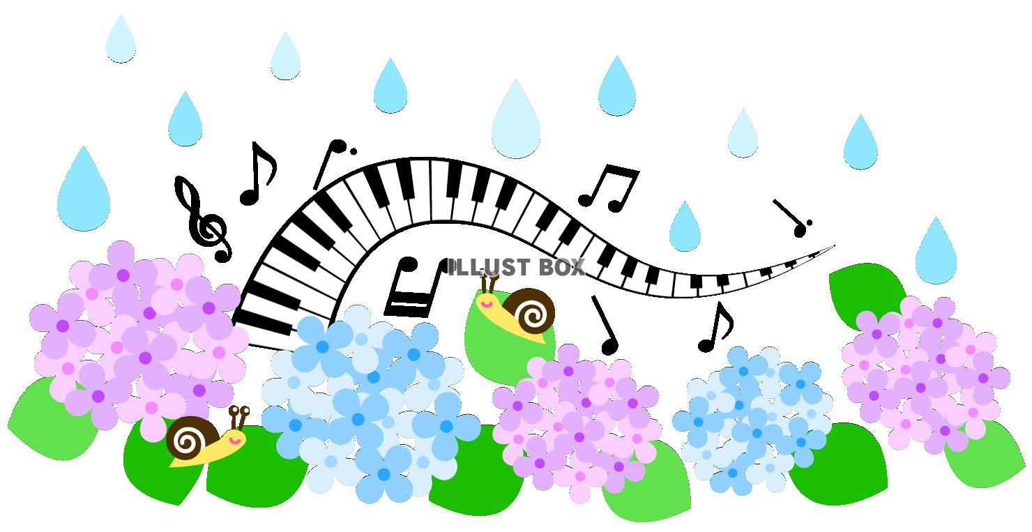 無料イラスト 梅雨の季節音楽会イメージ