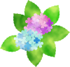 あじさいイラスト３【あじさい,アジサイ,紫陽花,６月,梅雨,花,植物,葉っぱ,や