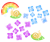 紫陽花と虹　透過png