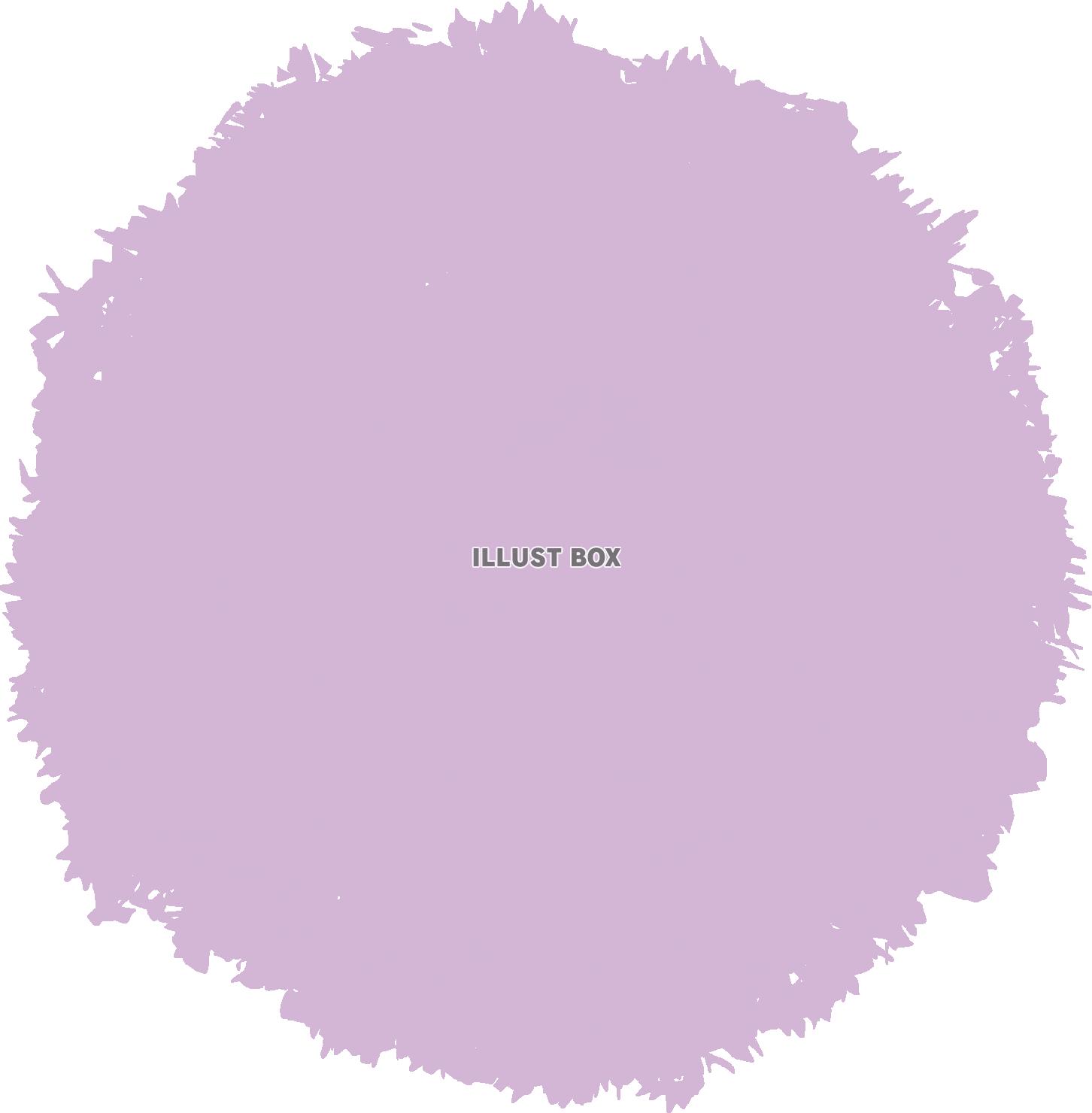 無料イラスト 水彩紫飾りおしゃれフレーム枠手描き丸枠円筆ドット水玉アイコン