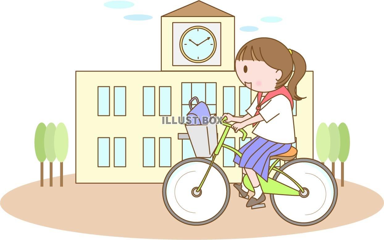 自転車通学 イラスト無料