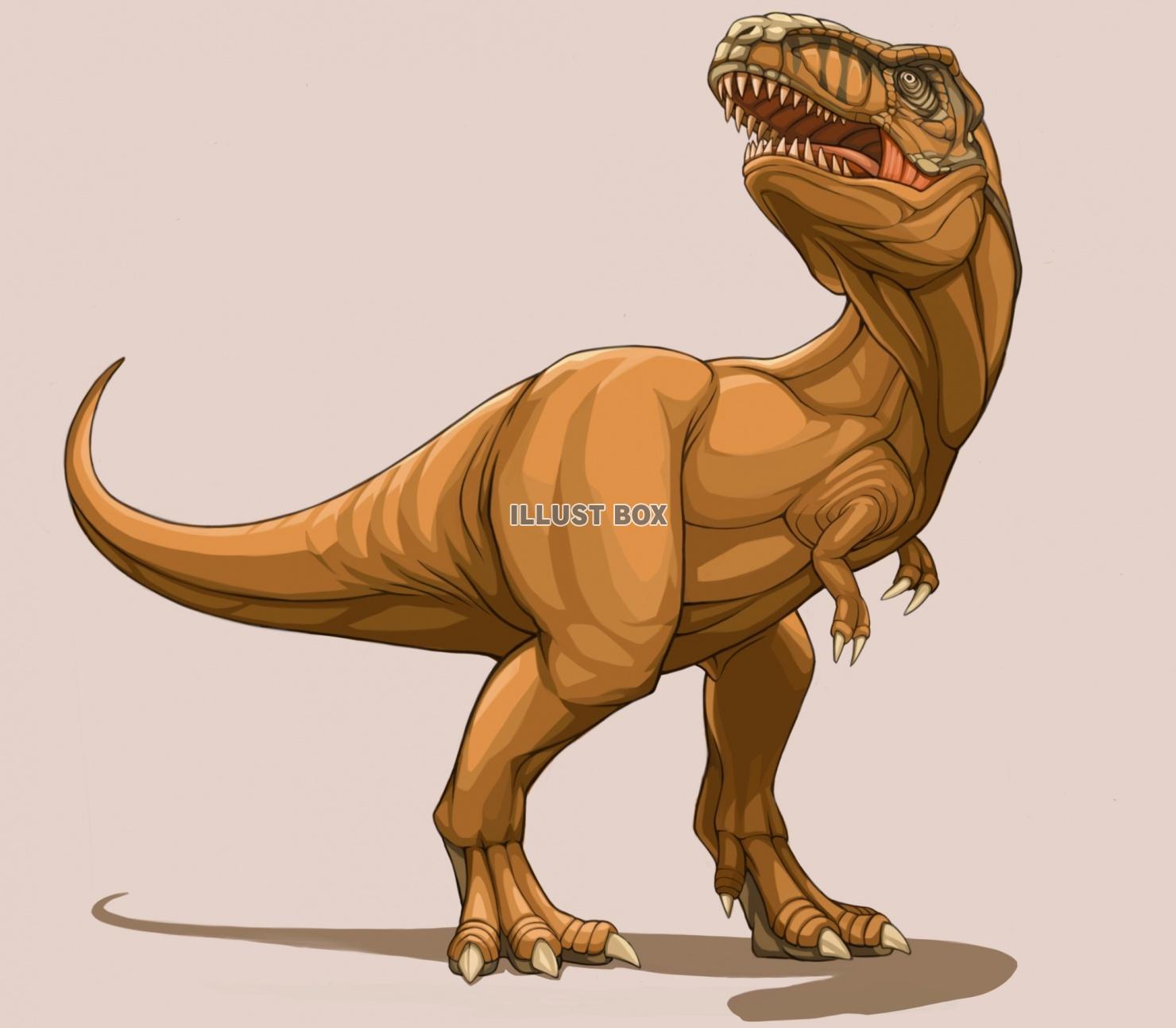 無料イラスト ティラノサウルス 背景あり