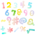 ステンシル風数字と記号セット