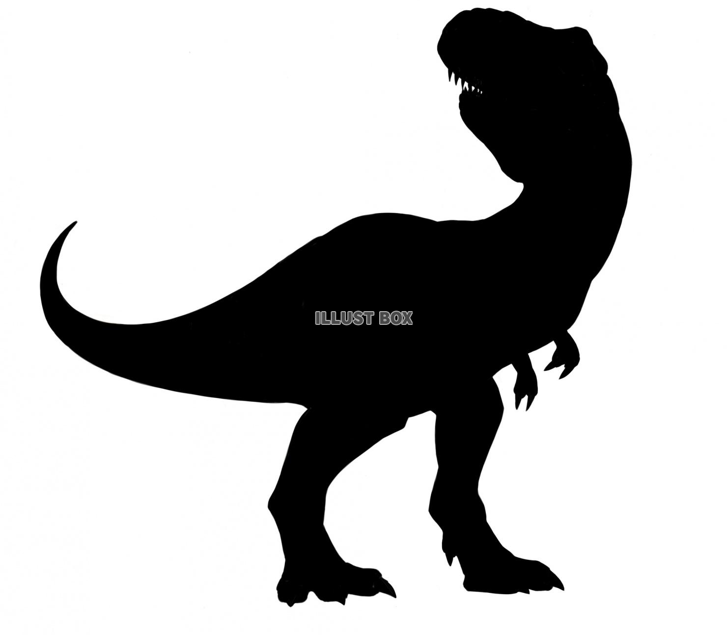 シルエット 素材 恐竜 イラスト無料