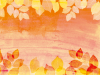紅葉背景壁紙葉10月11月和風植物シルエットフレーム枠飾りシンプルオレンジ柿水彩