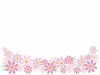 秋の花コスモスのシンプルライン飾り枠【9月10月11月頃の植物】